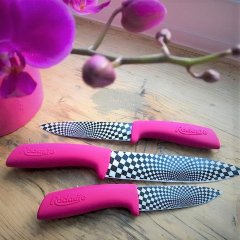 3 Inch Ceramic Kitchen Knife - Pink