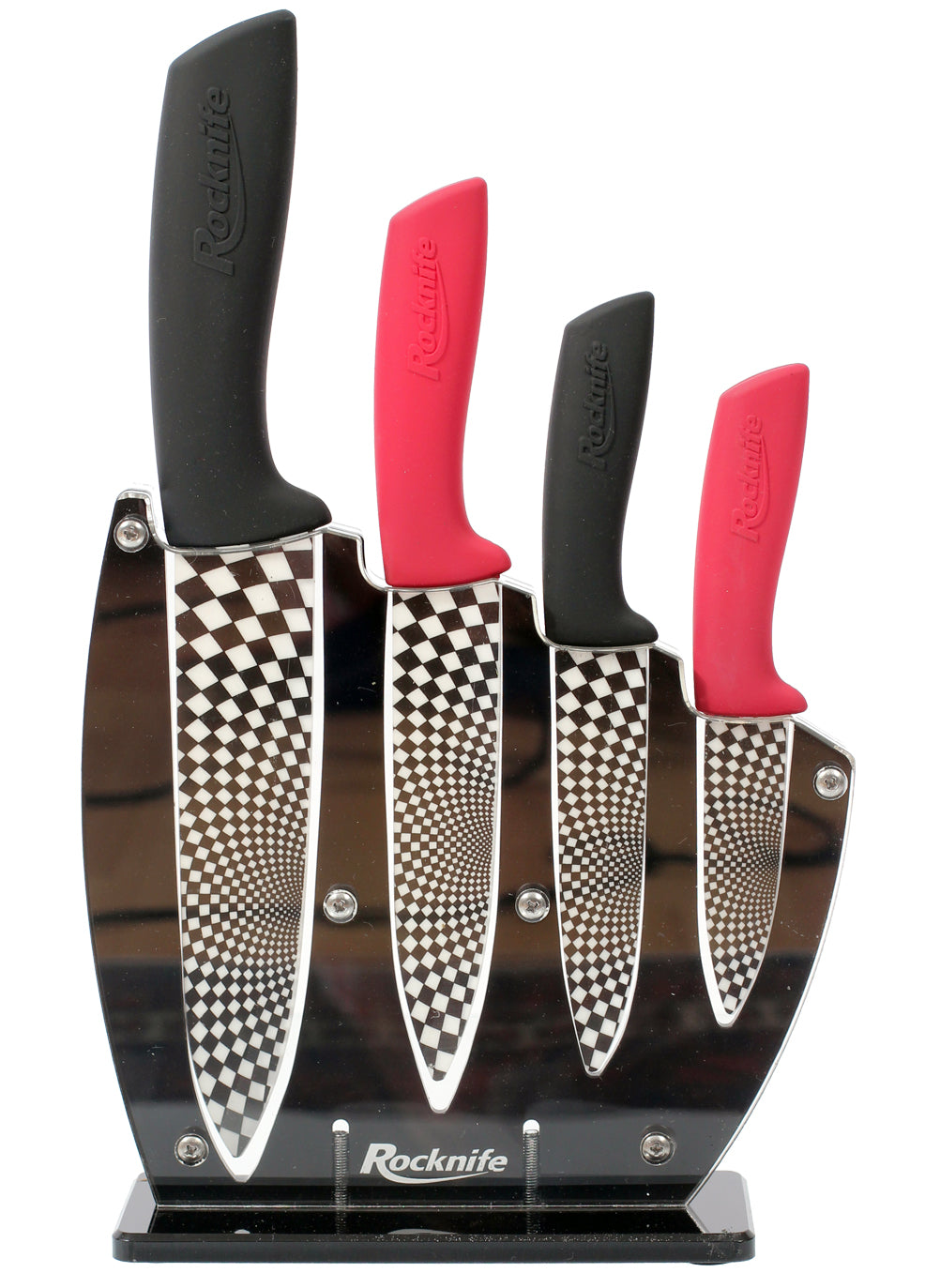 Red and Black Ceramic Kitchen Knife Sets
