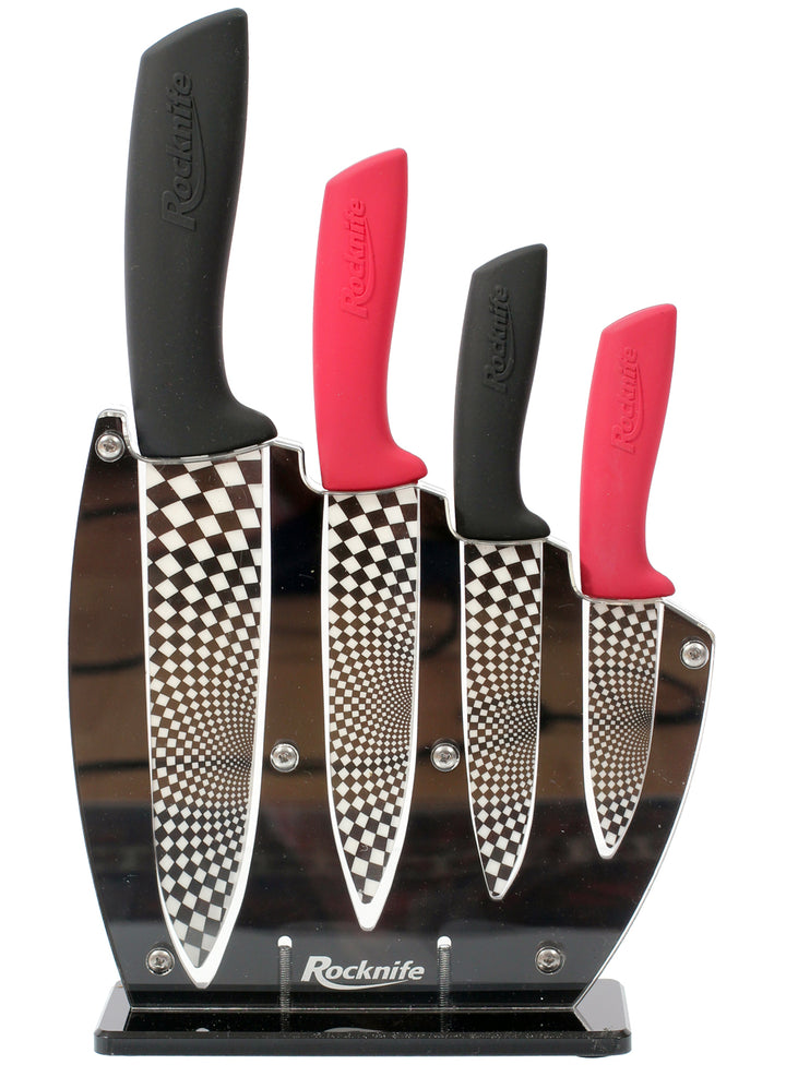 Red and Black Ceramic Kitchen Knife Sets